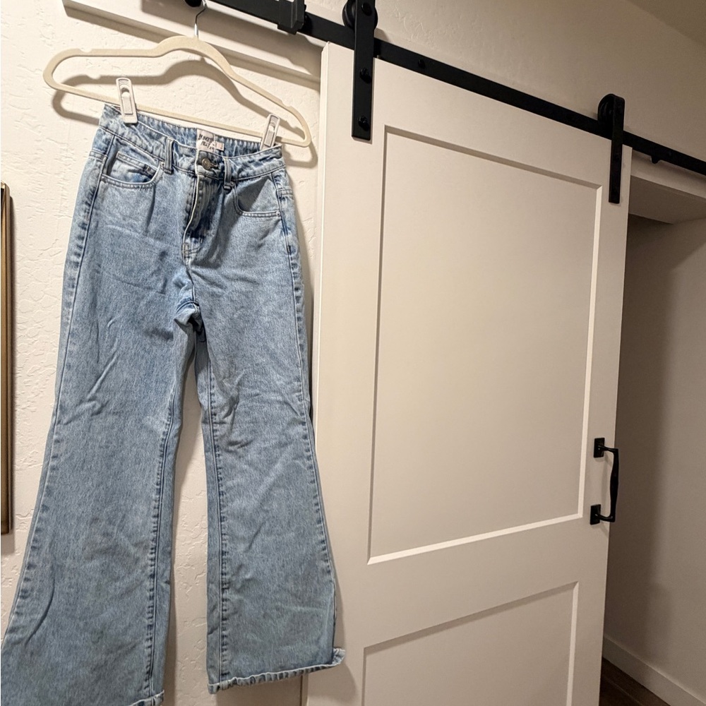 Princess Polly Sky Blue Wide Leg Jeans